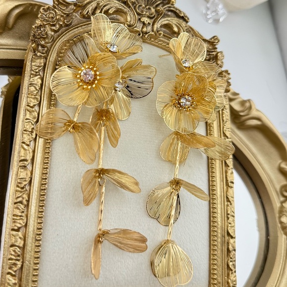 Famous Kate Middleton Floral Cascade Earrings-Zara - Picture 9 of 16